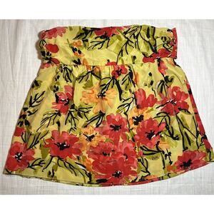 Vera Vintage Size 12 100% Silk Sleeveless Tunic Top Floral Spring Y2K Going Out